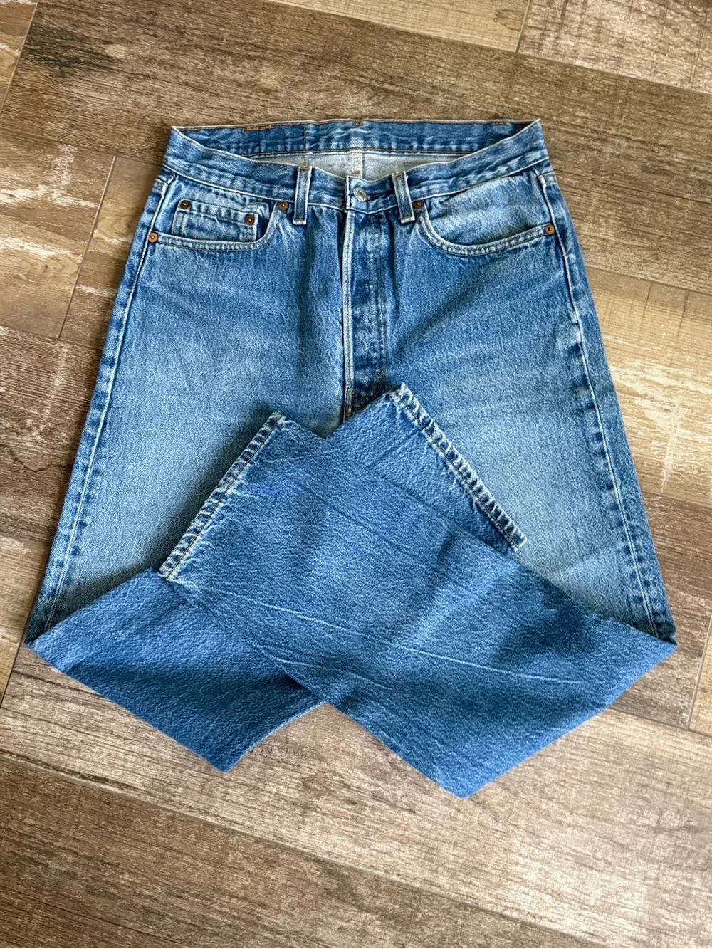 Vintage 1988 Levi's Men's 501 Straight Leg Jeans Classic Rinse Wash 33 X 30 USA